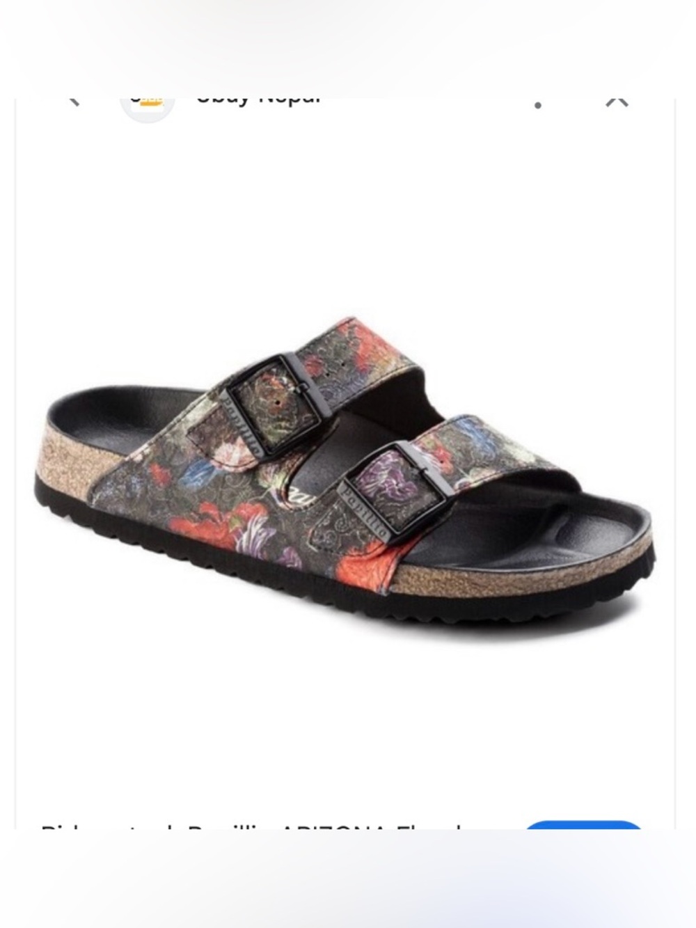 Birkenstock Papillio Arizona Floral Sandals size 40